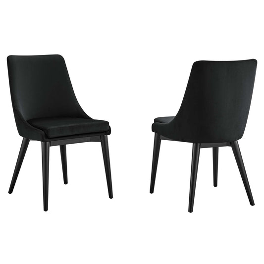 Viscount Accent Performance Velvet Dining Chairs Set of 2