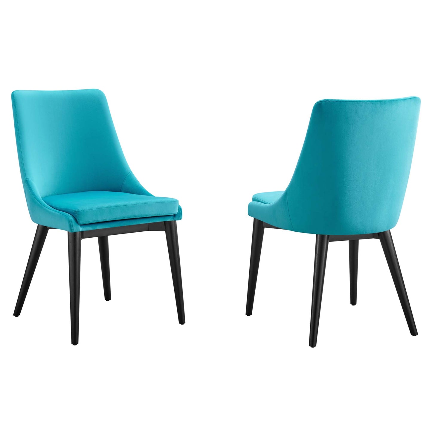 Lot de 2 chaises de salle à manger en velours Viscount Accent Performance par Modway