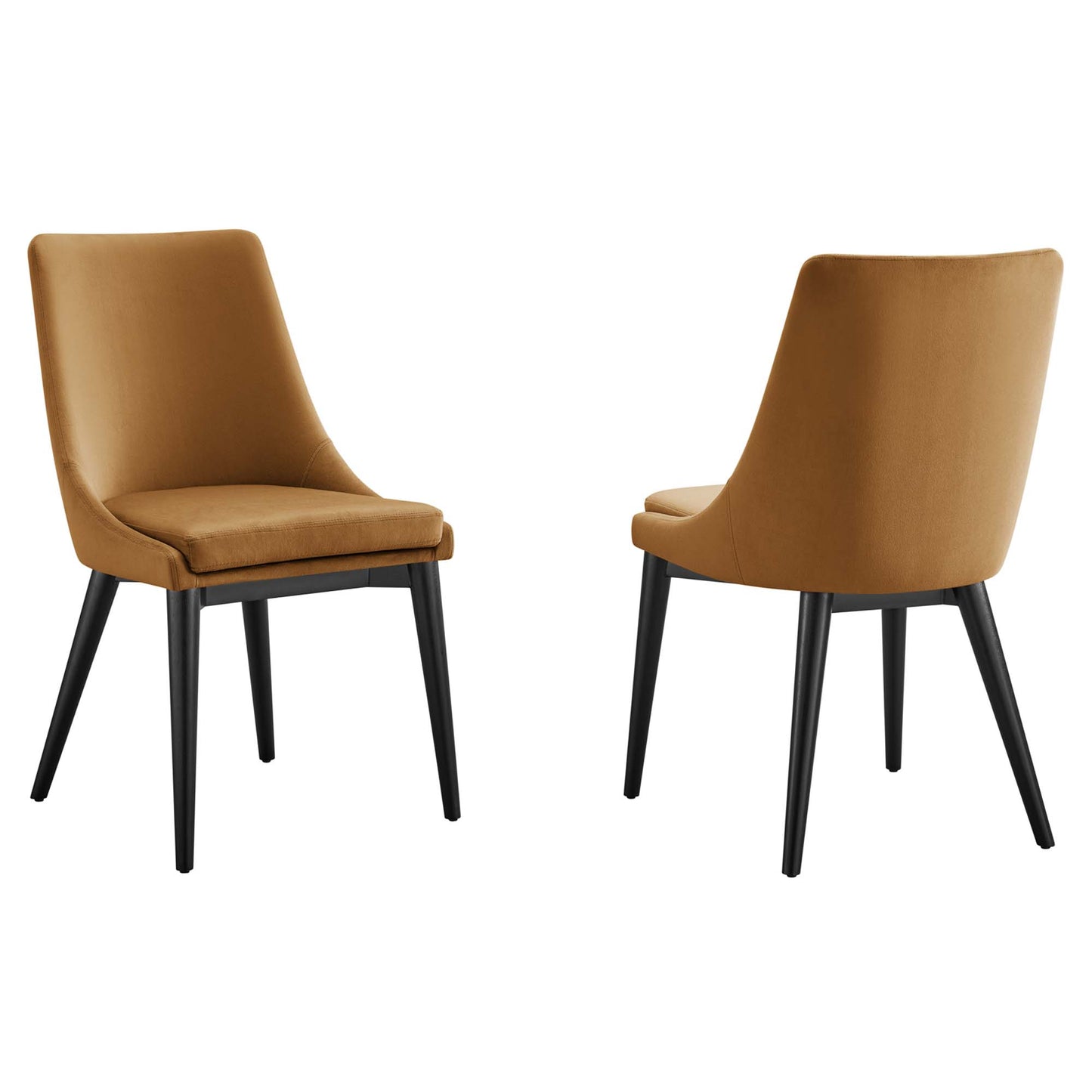 Lot de 2 chaises de salle à manger en velours Viscount Accent Performance par Modway