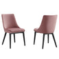 Lot de 2 chaises de salle à manger en velours Viscount Accent Performance par Modway