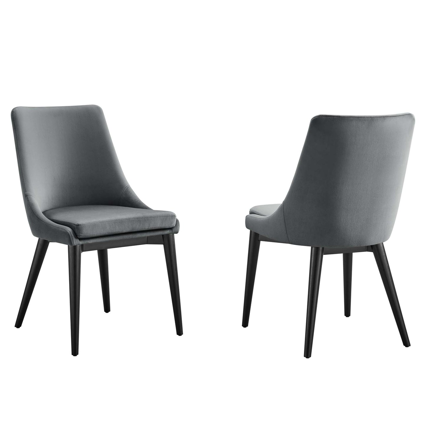 Lot de 2 chaises de salle à manger en velours Viscount Accent Performance par Modway