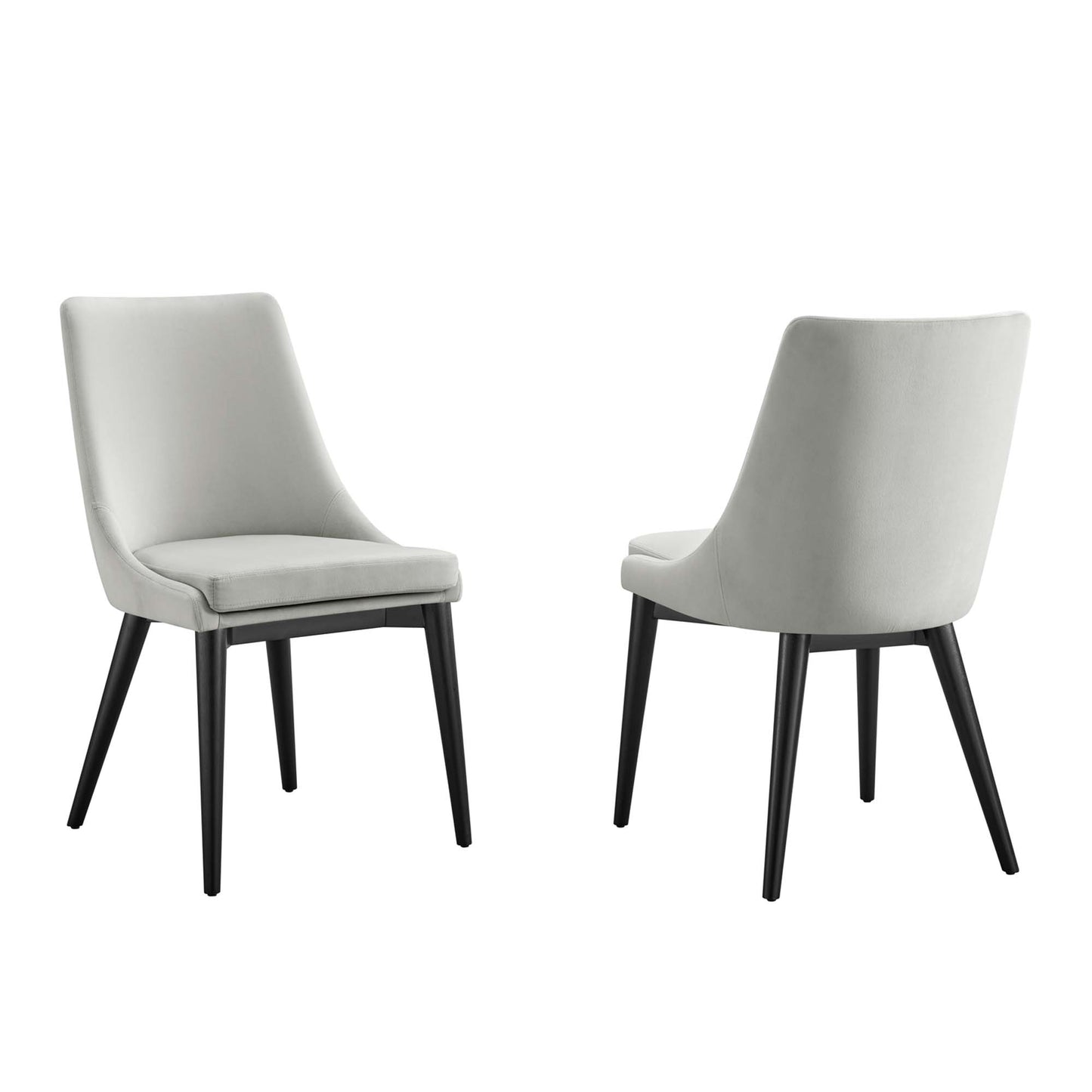 Lot de 2 chaises de salle à manger en velours Viscount Accent Performance par Modway