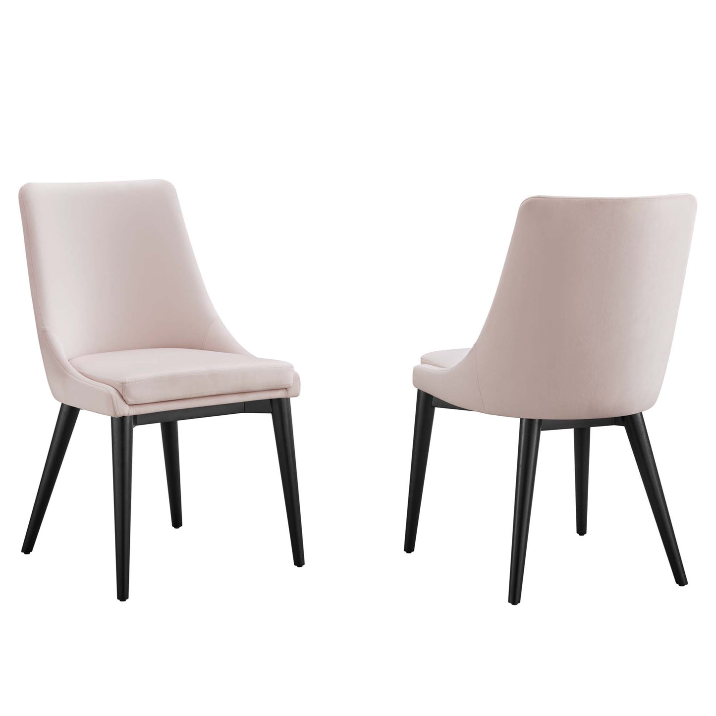 Lot de 2 chaises de salle à manger en velours Viscount Accent Performance par Modway