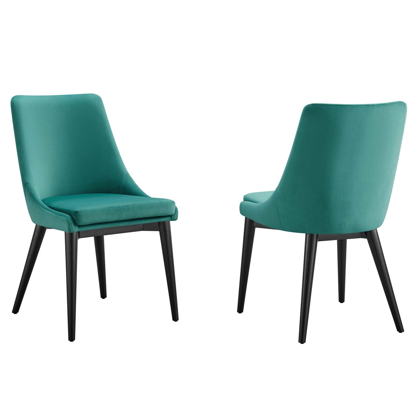 Lot de 2 chaises de salle à manger en velours Viscount Accent Performance par Modway