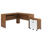 Envision Wood Desk and File Cabinet Set