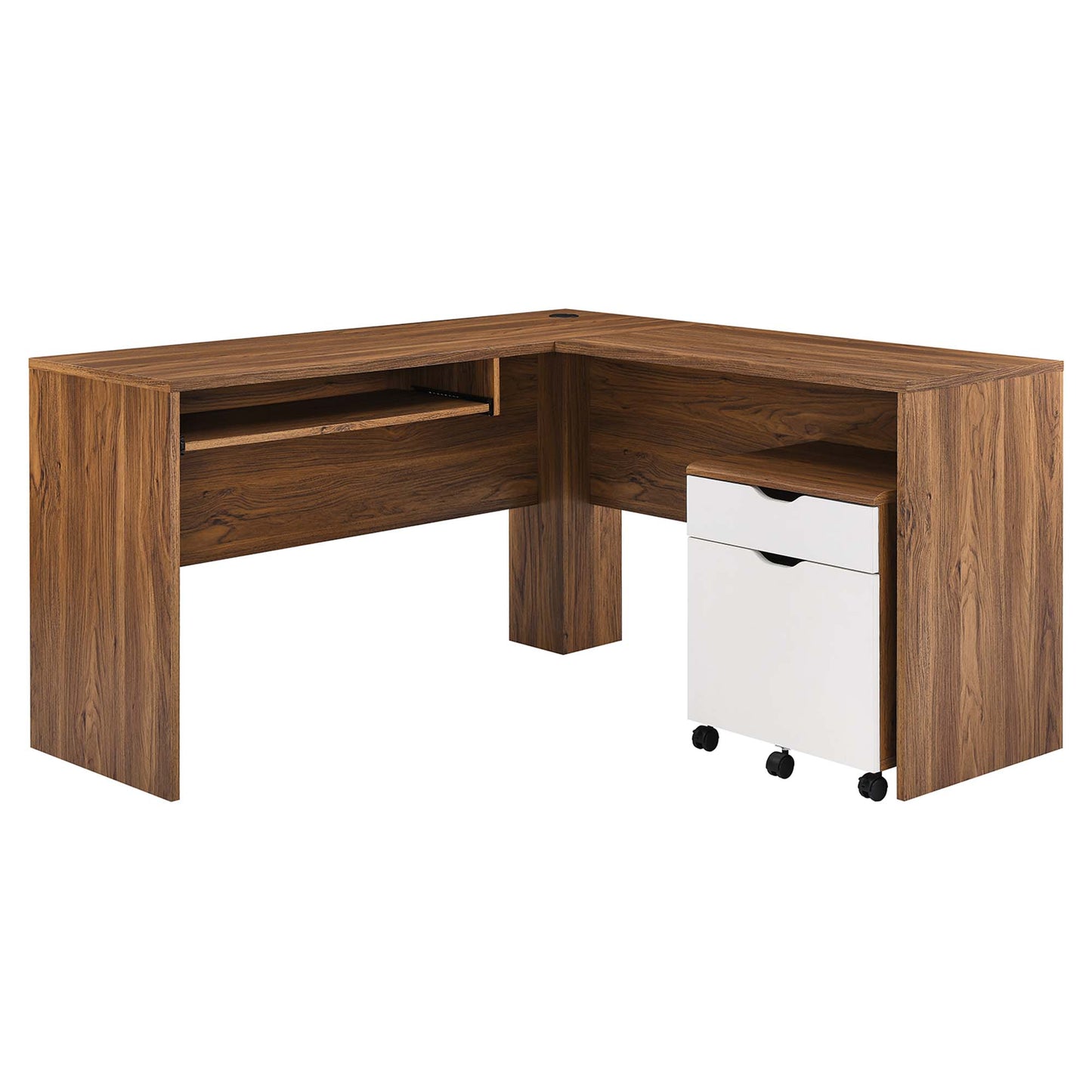 Envision Wood Desk and File Cabinet Set