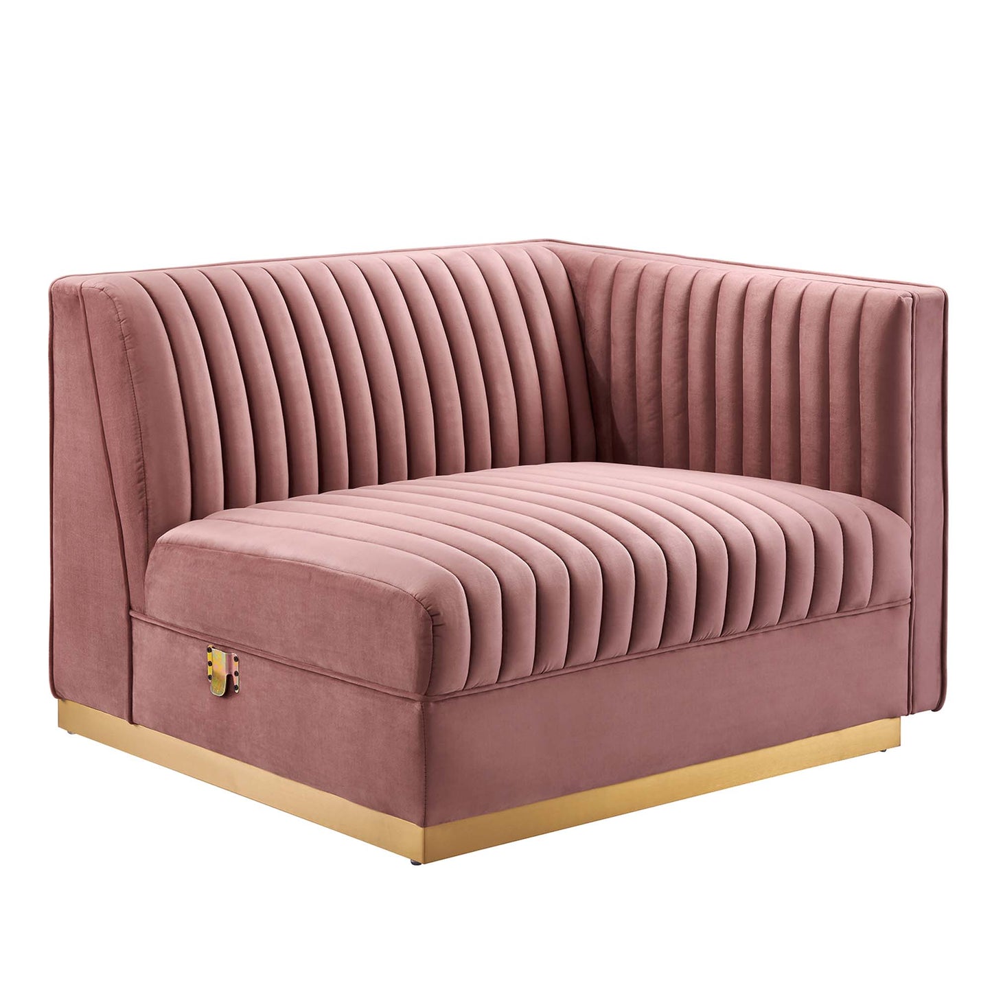 Sanguine Channel Tufted Performance Velvet Modular Sectional Sofa Loveseat