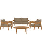 Brisbane 6-Piece Teak Wood Outdoor Patio Set