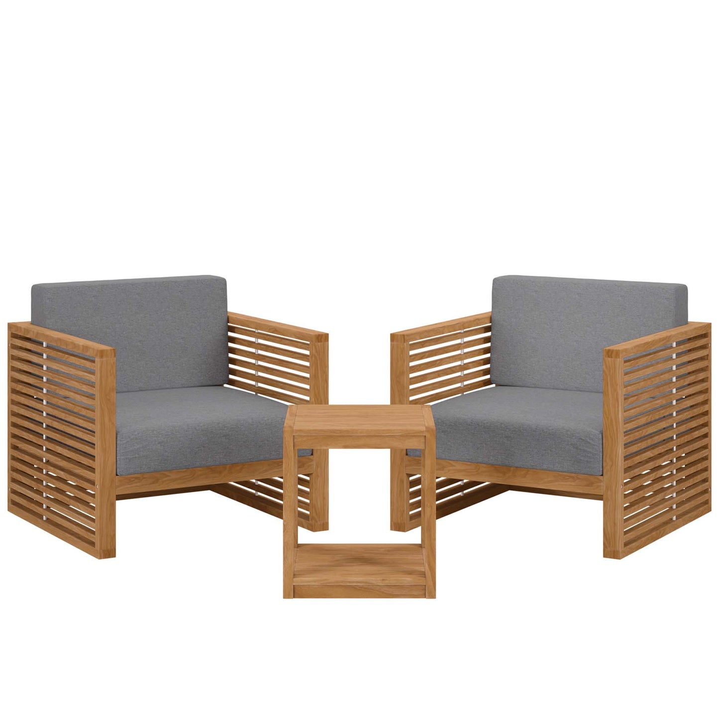 Carlsbad 3-Piece Teak Wood Outdoor Patio Set