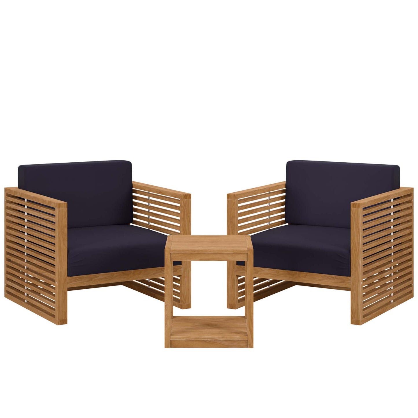 Carlsbad 3-Piece Teak Wood Outdoor Patio Set