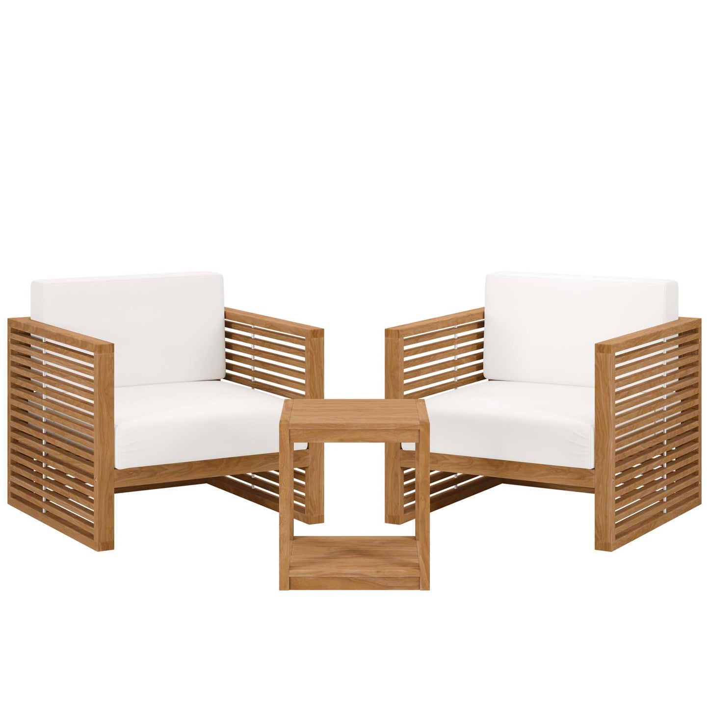 Carlsbad 3-Piece Teak Wood Outdoor Patio Set