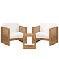 Carlsbad 3-Piece Teak Wood Outdoor Patio Set