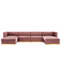 Sanguine 6-Piece Channel Tufted Performance Velvet Modular Sectional Sofa