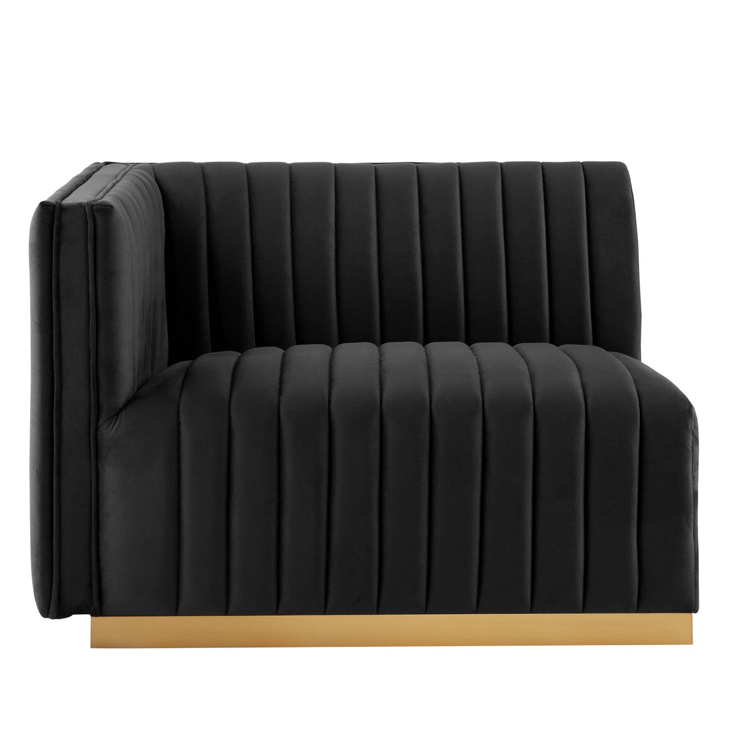 Conjure 4-Piece Channel Tufted Performance Velvet Sofa