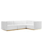 Conjure 4-Piece Channel Tufted Performance Velvet Sectional