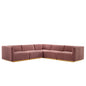 Conjure 5-Piece Channel Tufted Performance Velvet Sectional