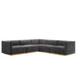 Conjure 5-Piece Channel Tufted Performance Velvet Sectional