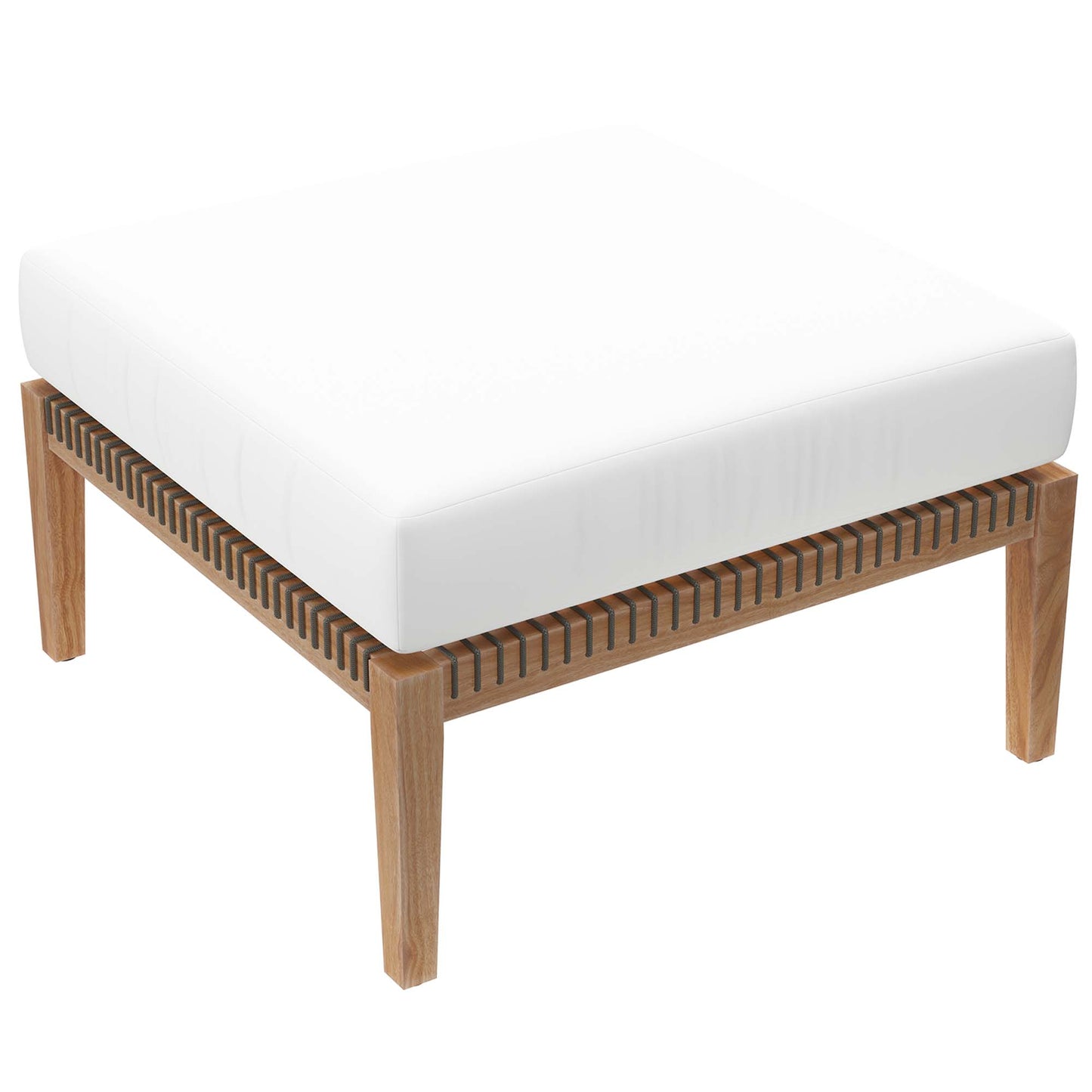 Clearwater Outdoor Patio Teak Wood Ottoman