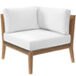 Chaise d'angle en bois de teck pour patio d'extérieur Clearwater par Modway