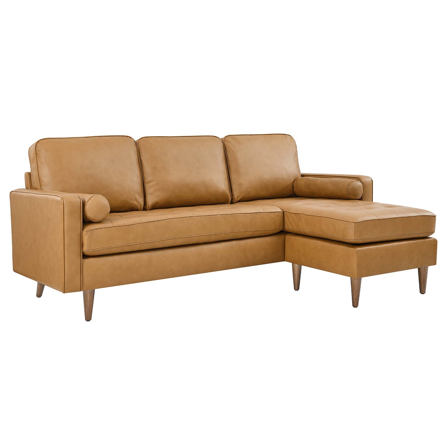 Valour 78" Leather Apartment Sectional Sofa