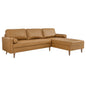 Valour 98" Leather Sectional Sofa