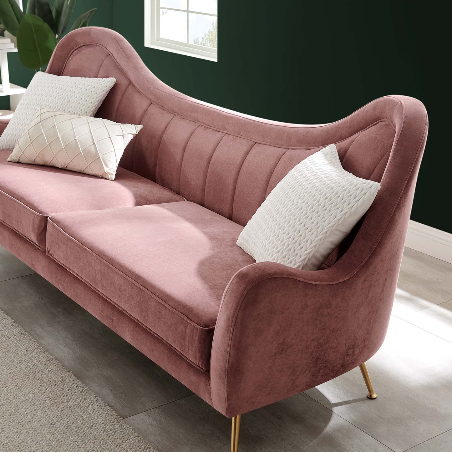 Cheshire Channel Tufted Performance Velvet Sofa