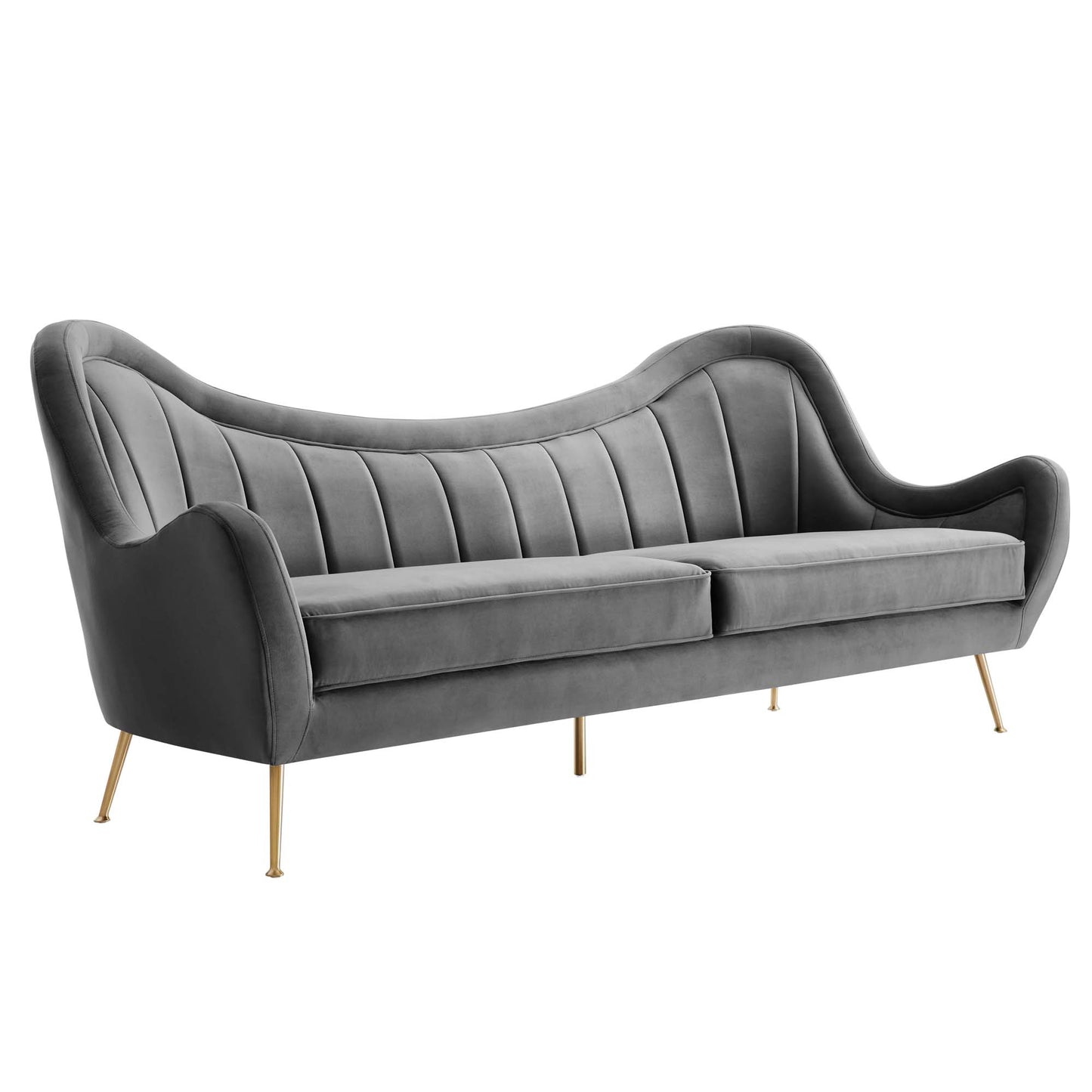 Cheshire Channel Tufted Performance Velvet Sofa