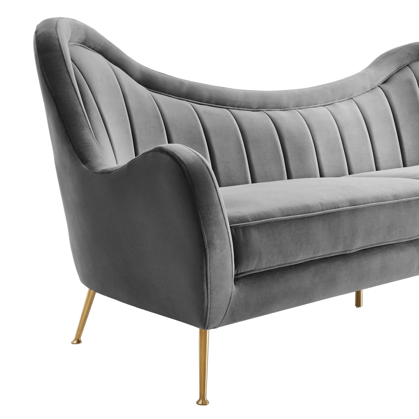 Cheshire Channel Tufted Performance Velvet Sofa