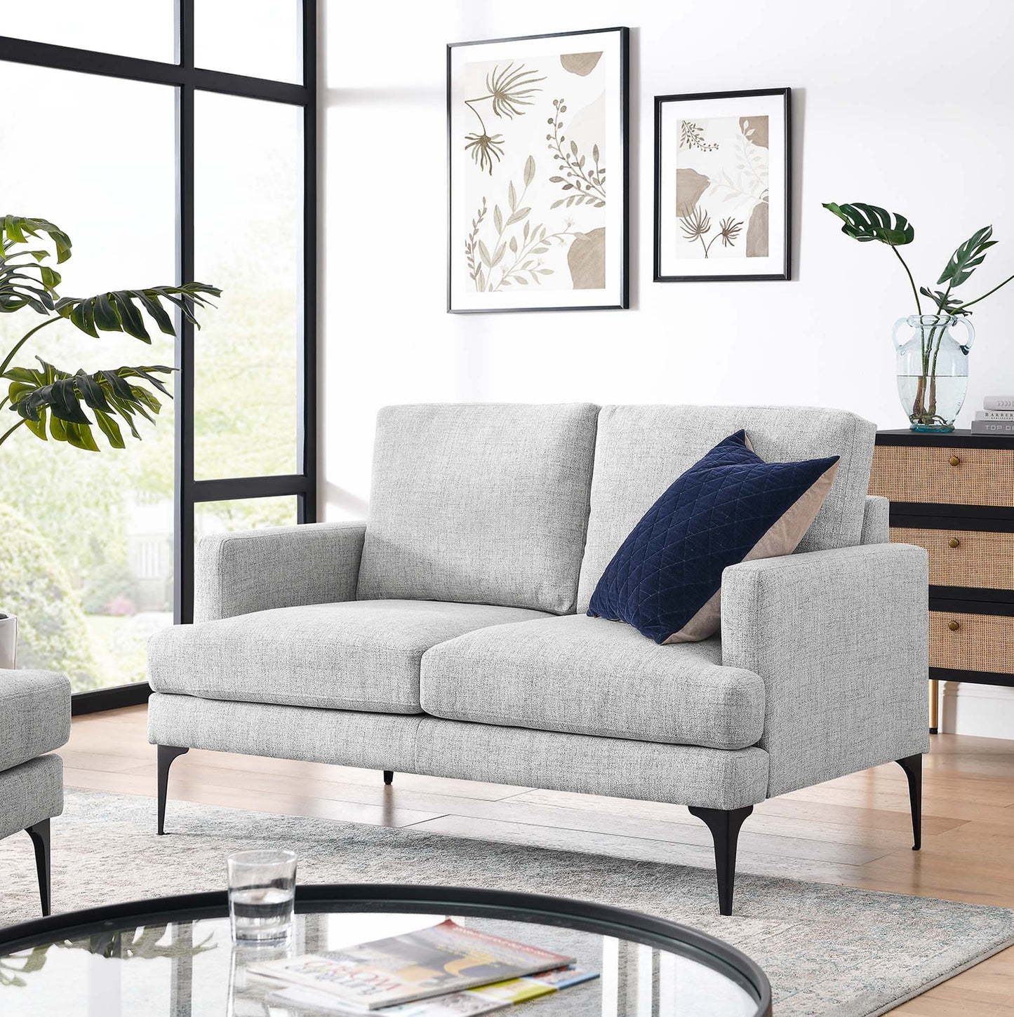 Evermore Upholstered Fabric Loveseat