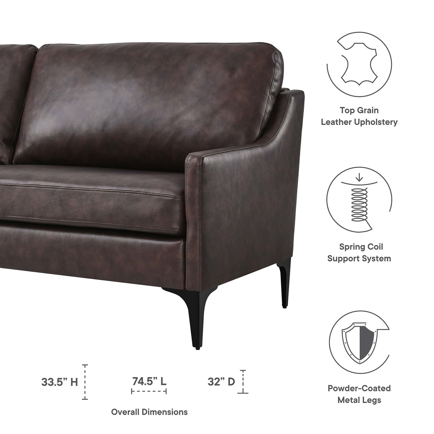 Corland Leather Sofa