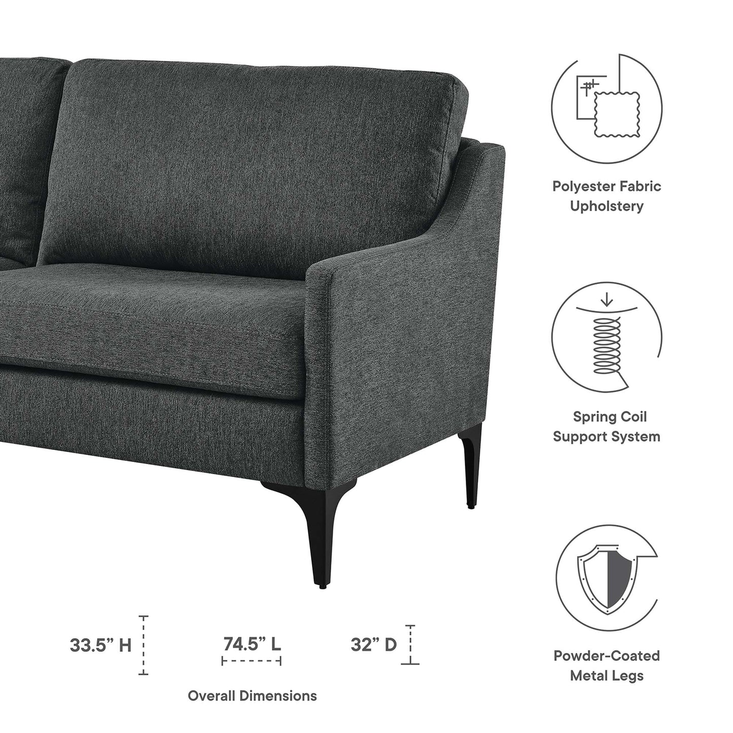 Corland Upholstered Fabric Sofa