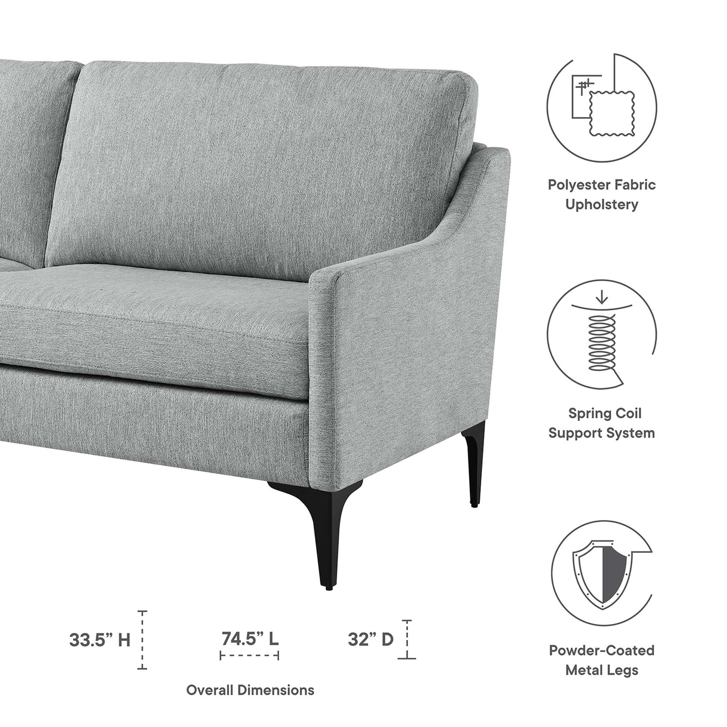 Corland Upholstered Fabric Sofa