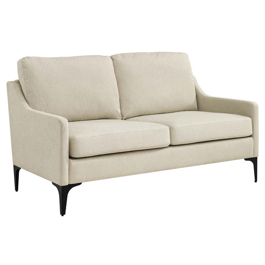 Corland Upholstered Fabric Loveseat