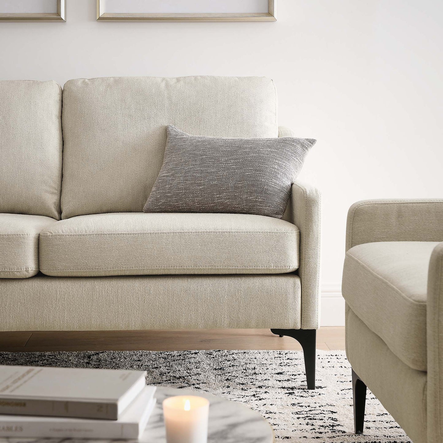 Corland Upholstered Fabric Loveseat