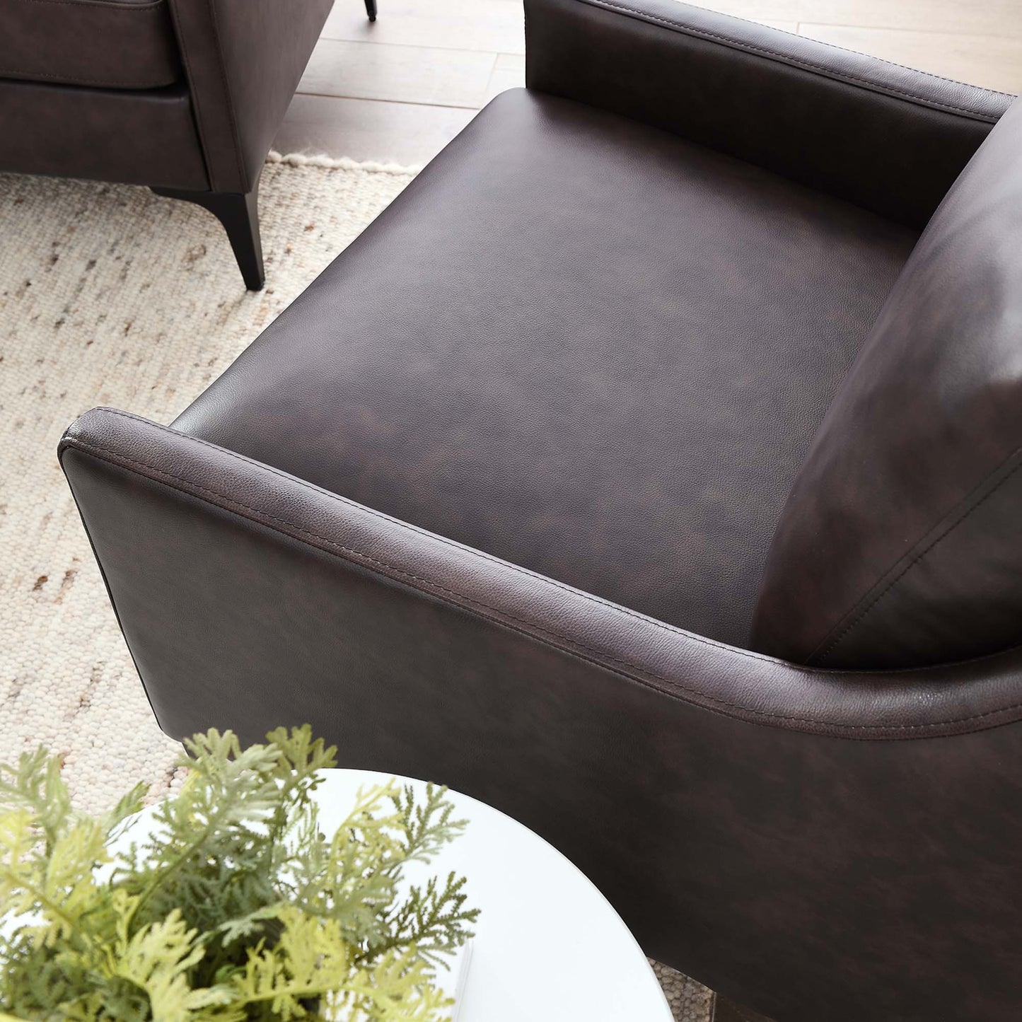 Fauteuil en cuir Corland de Modway