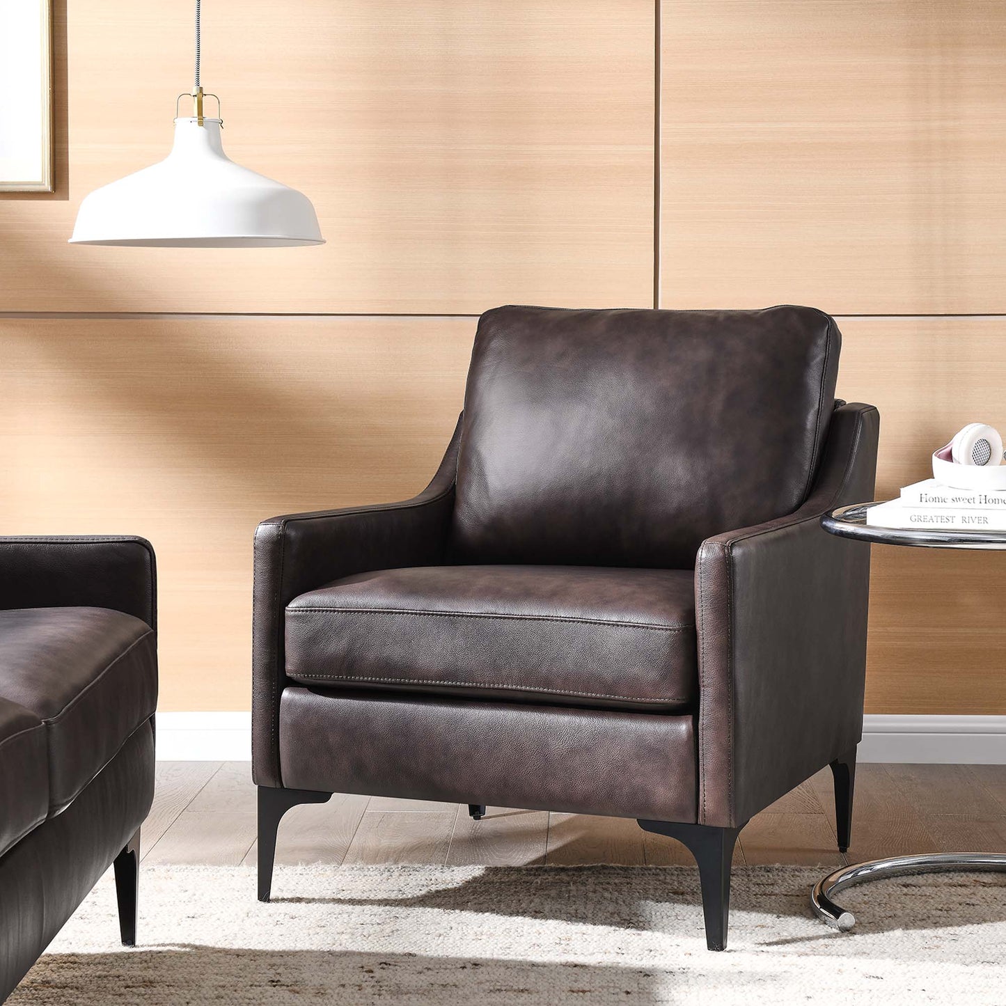 Fauteuil en cuir Corland de Modway