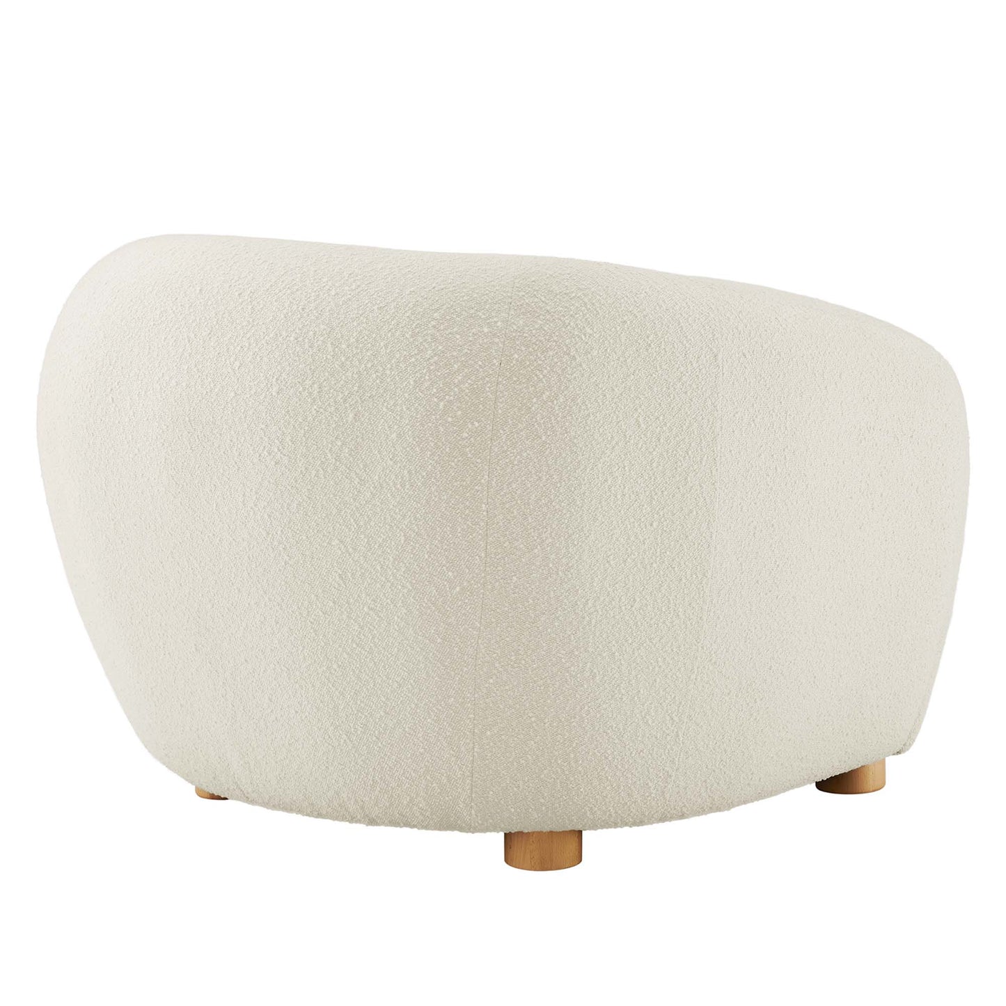 Abundant Boucle Upholstered Fabric Armchair