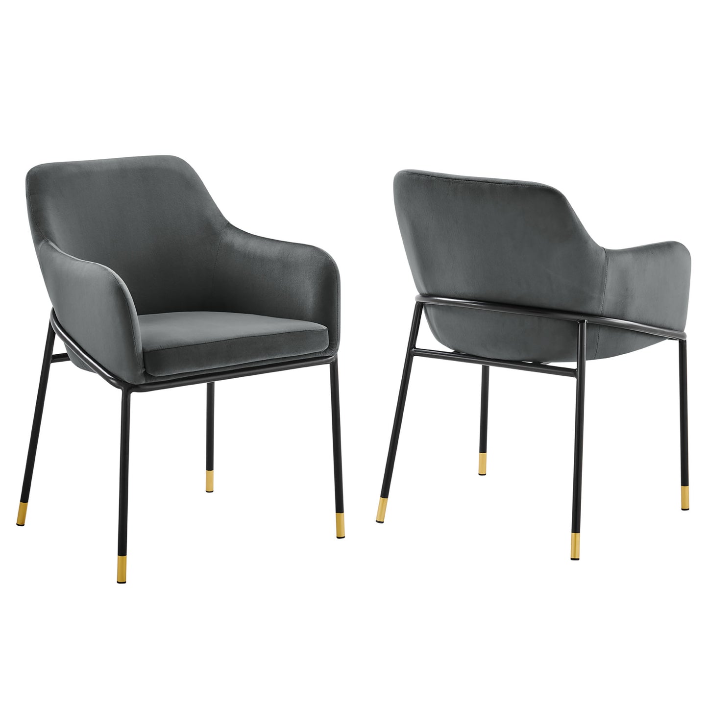 Jovi Performance Velvet Dining Armchair Set of 2