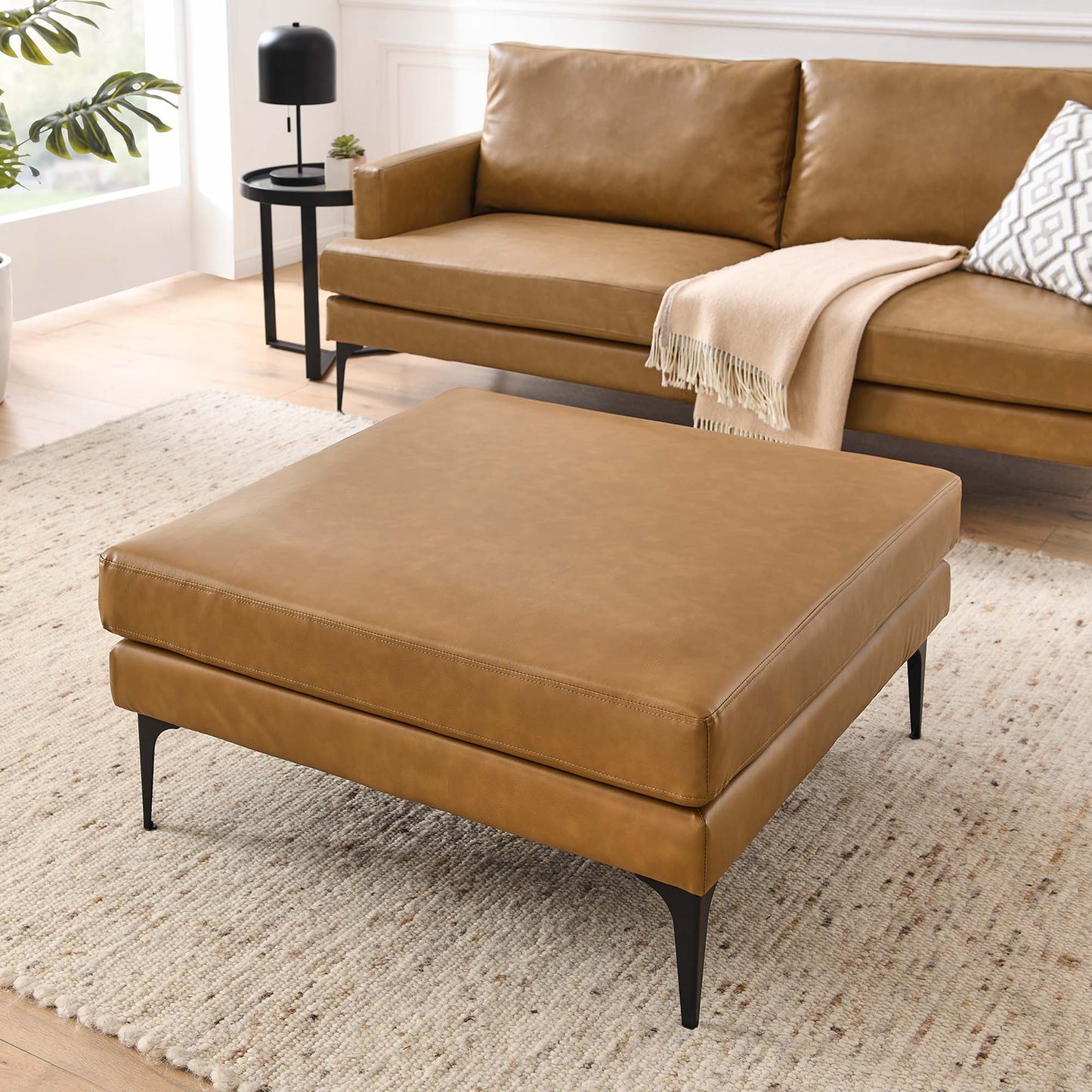 Evermore Vegan Leather Ottoman