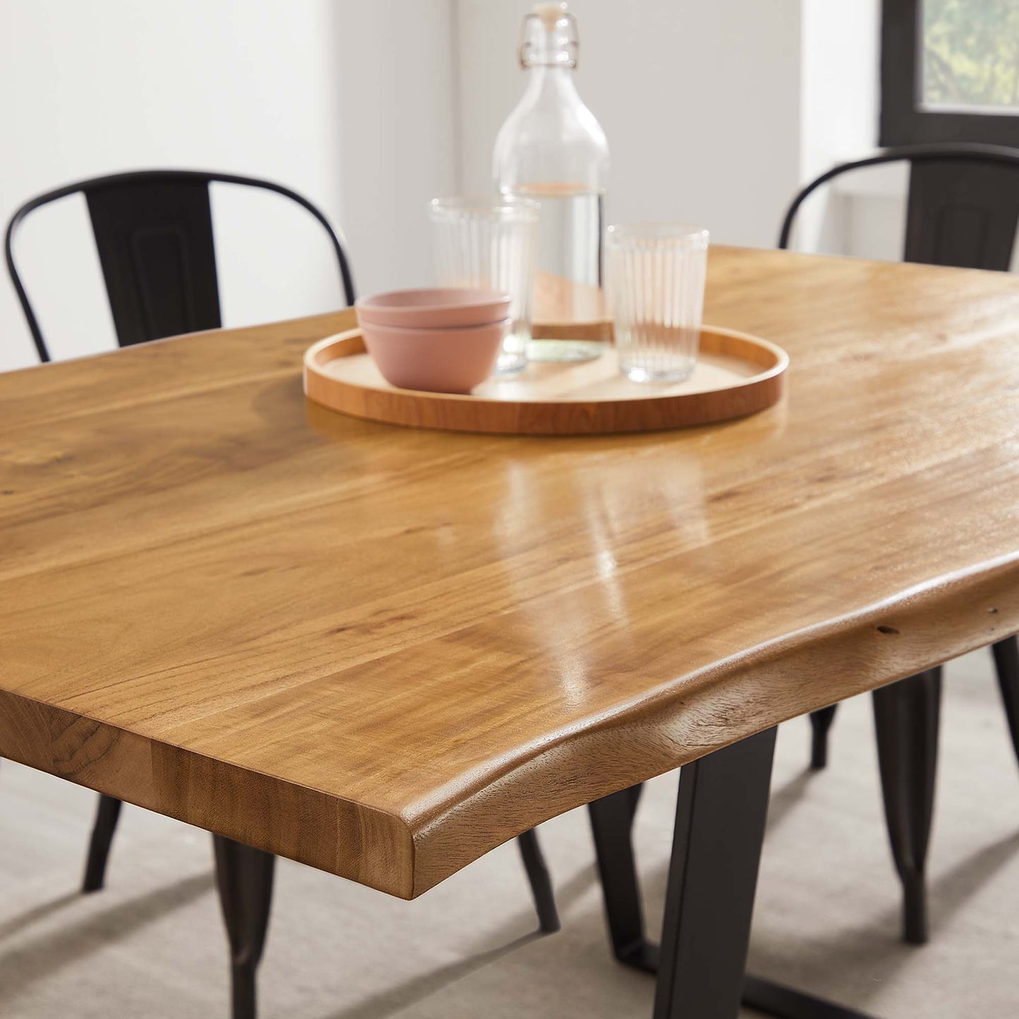 Viggo 60" Live Edge Acacia Wood Acacia Wood Dining Table