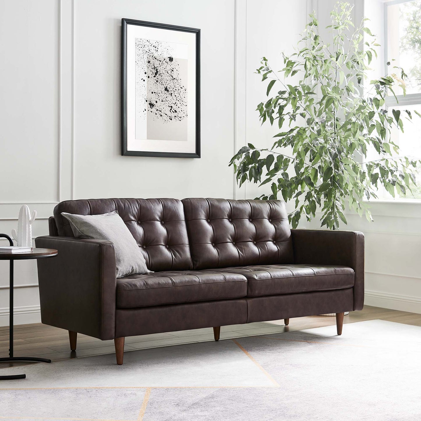 Exalt Tufted Leather Sofa