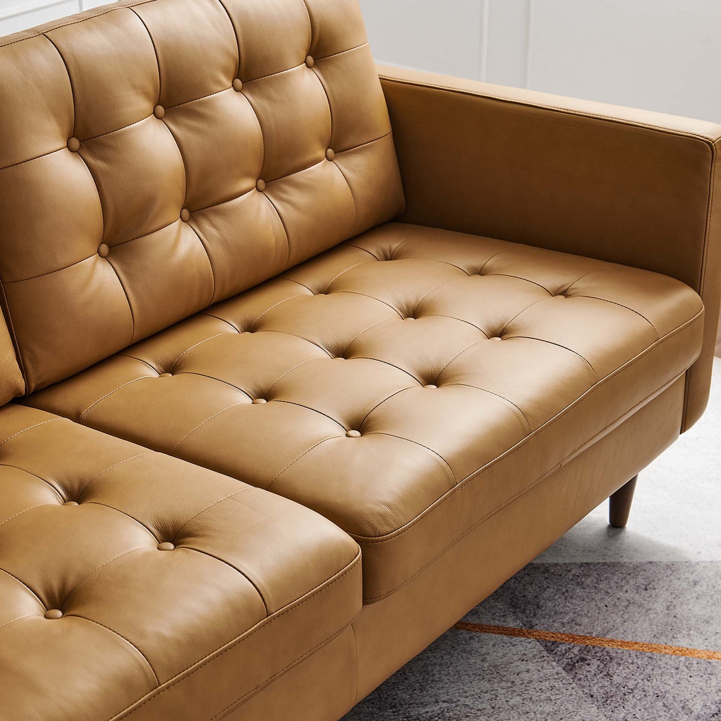 Exalt Tufted Leather Sofa