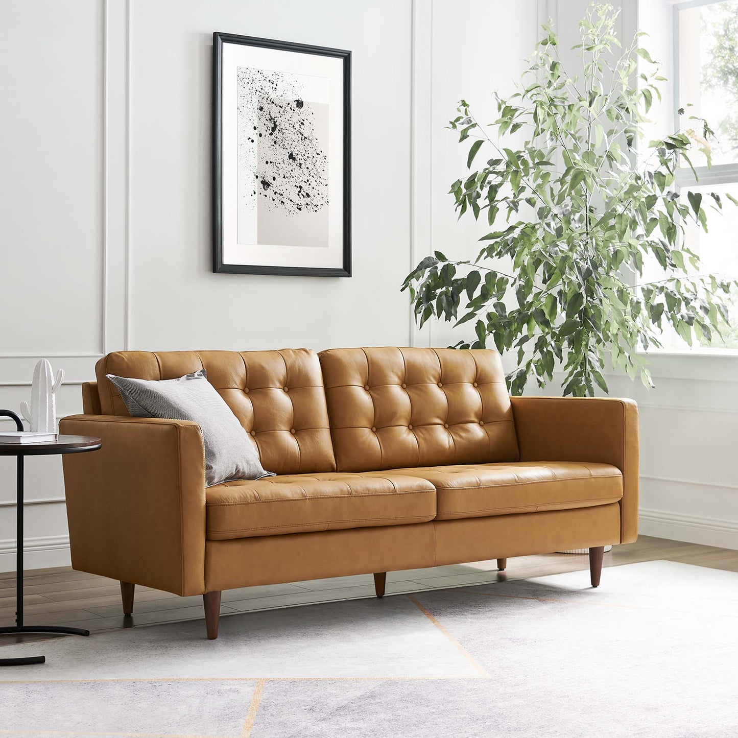 Exalt Tufted Leather Sofa