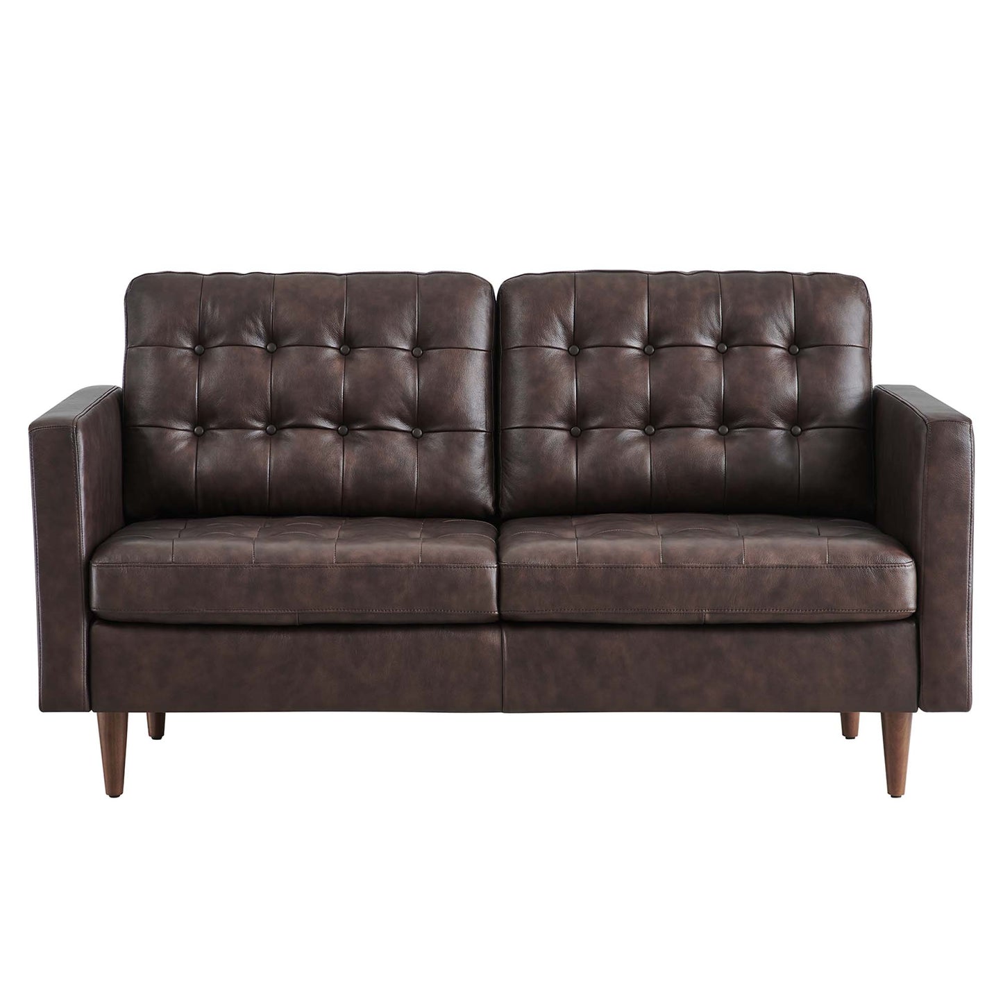 Exalt Tufted Leather Loveseat