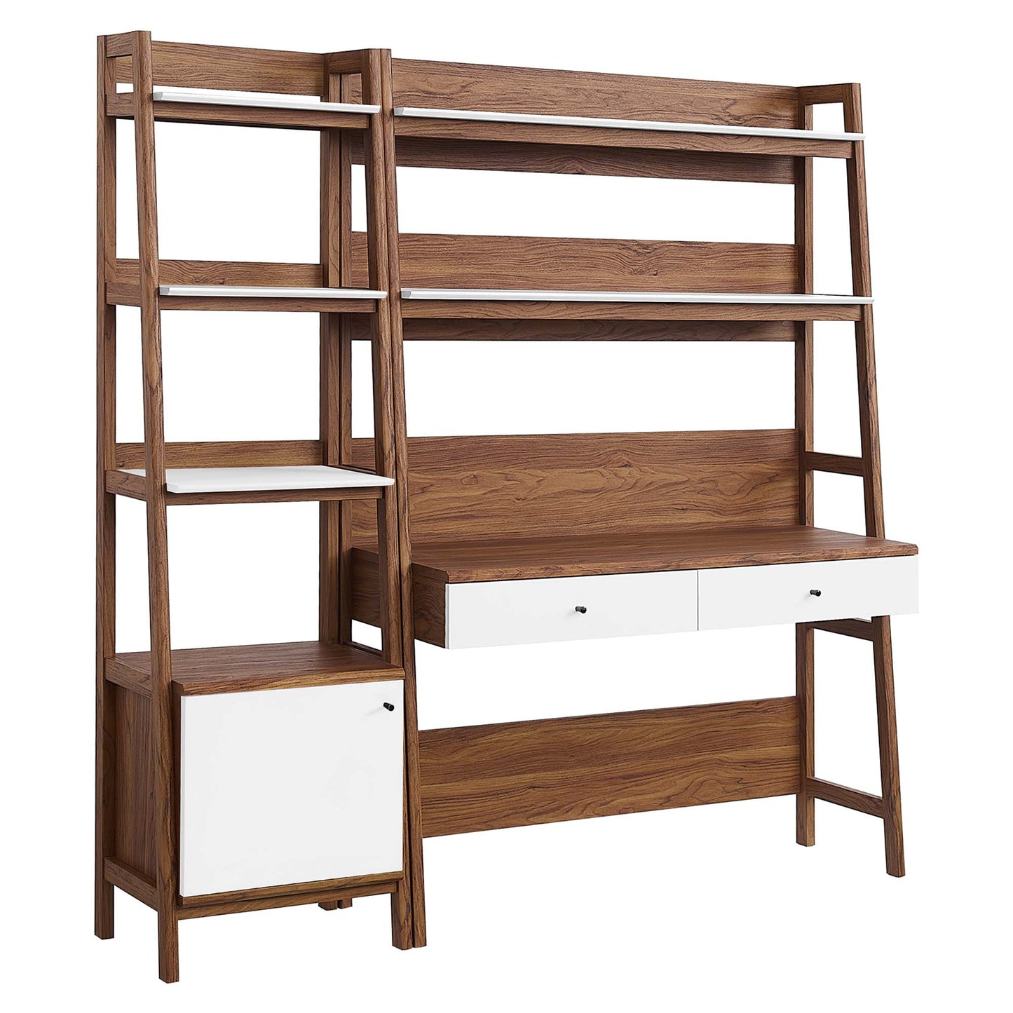 Bixby 2-Piece Wood Office Desk and Bookshelf