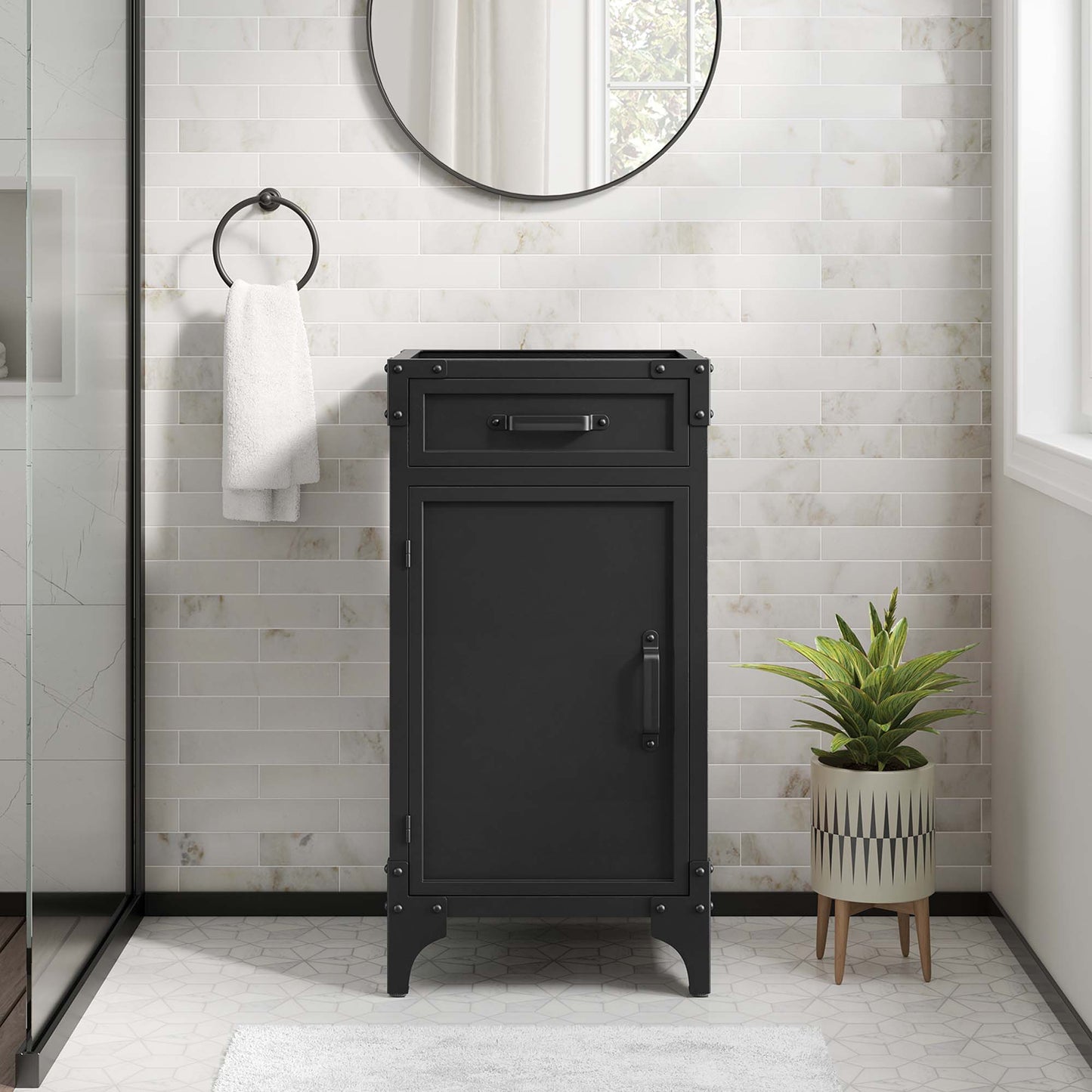 Steamforge 18" Bathroom Vanity Cabinet (Sink Basin Not Included)