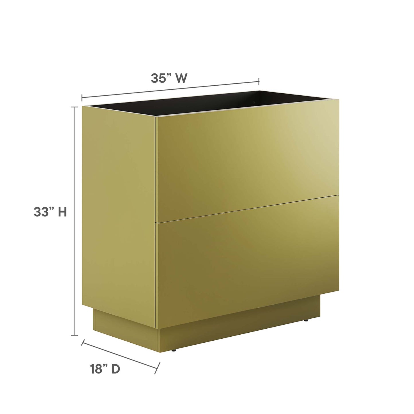 Mueble de baño Quantum de 36" (lavabo no incluido) de Modway