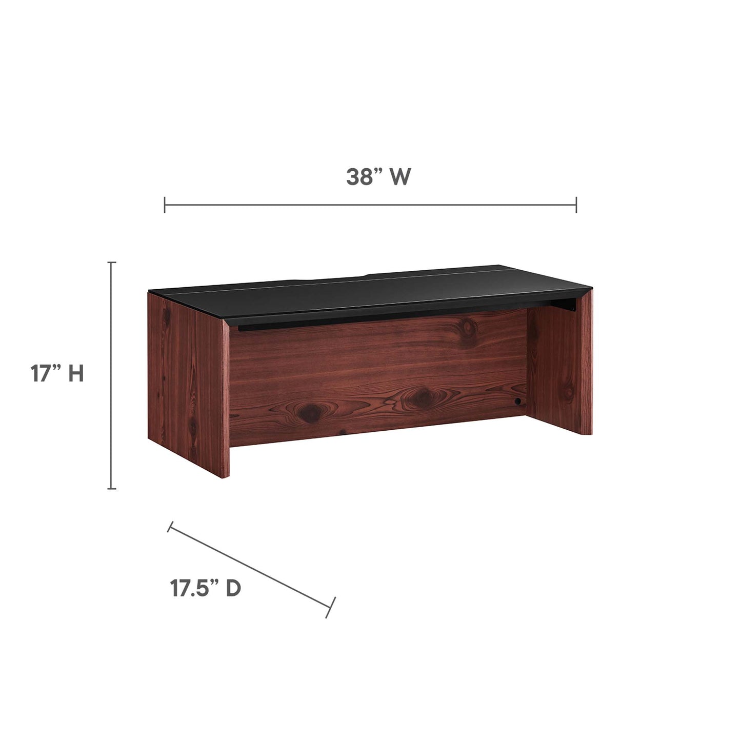 Bureau mural Kinetic 38" par Modway