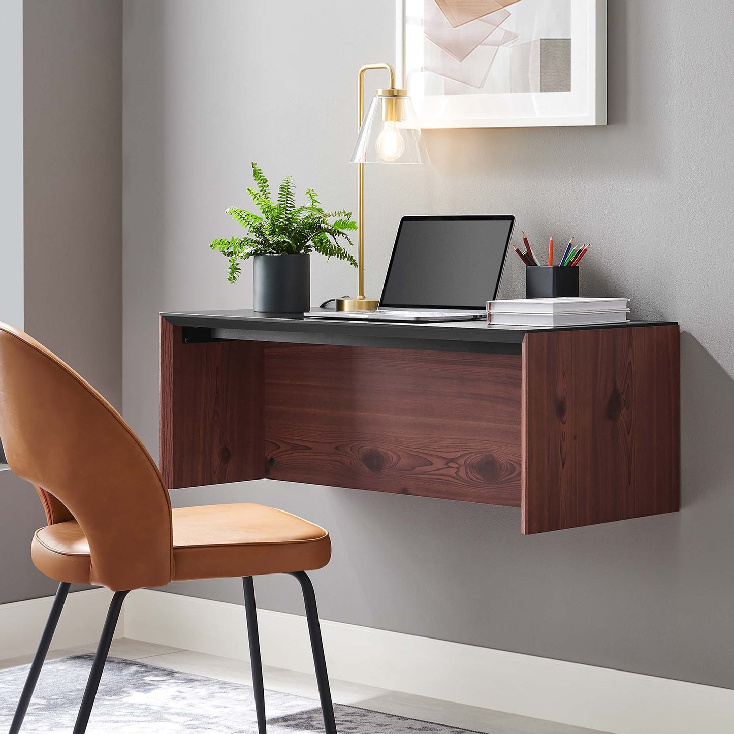 Bureau mural Kinetic 38" par Modway