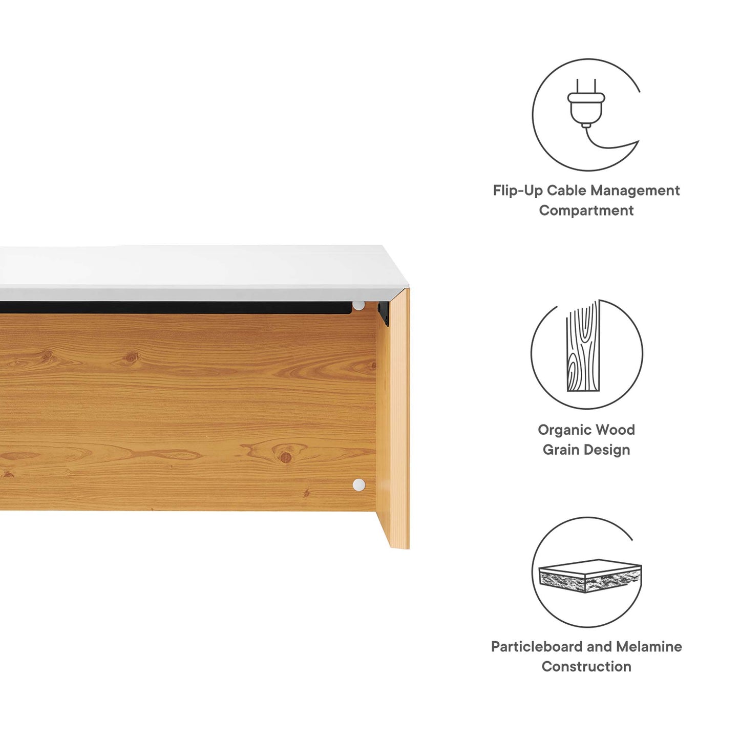 Bureau mural Kinetic 38" par Modway